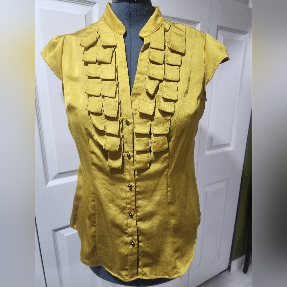 NY&CO silky ruffled blouse
